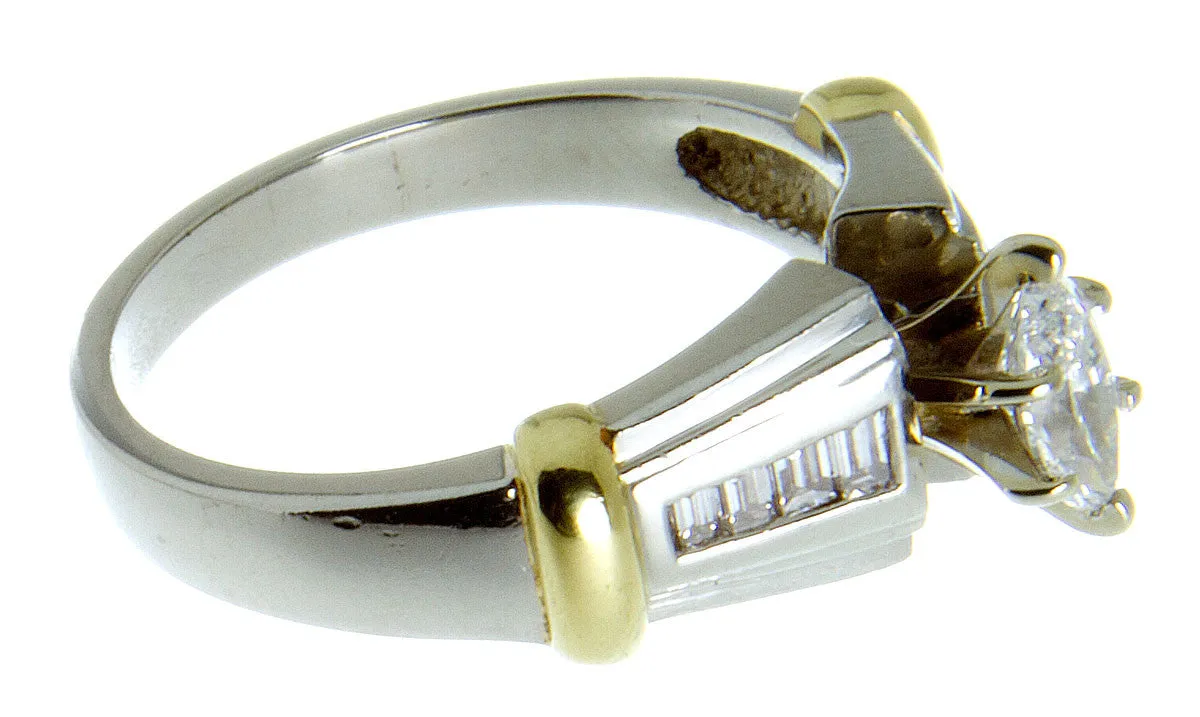 Platinum & 18kt Gold Diamond Engagement Ring