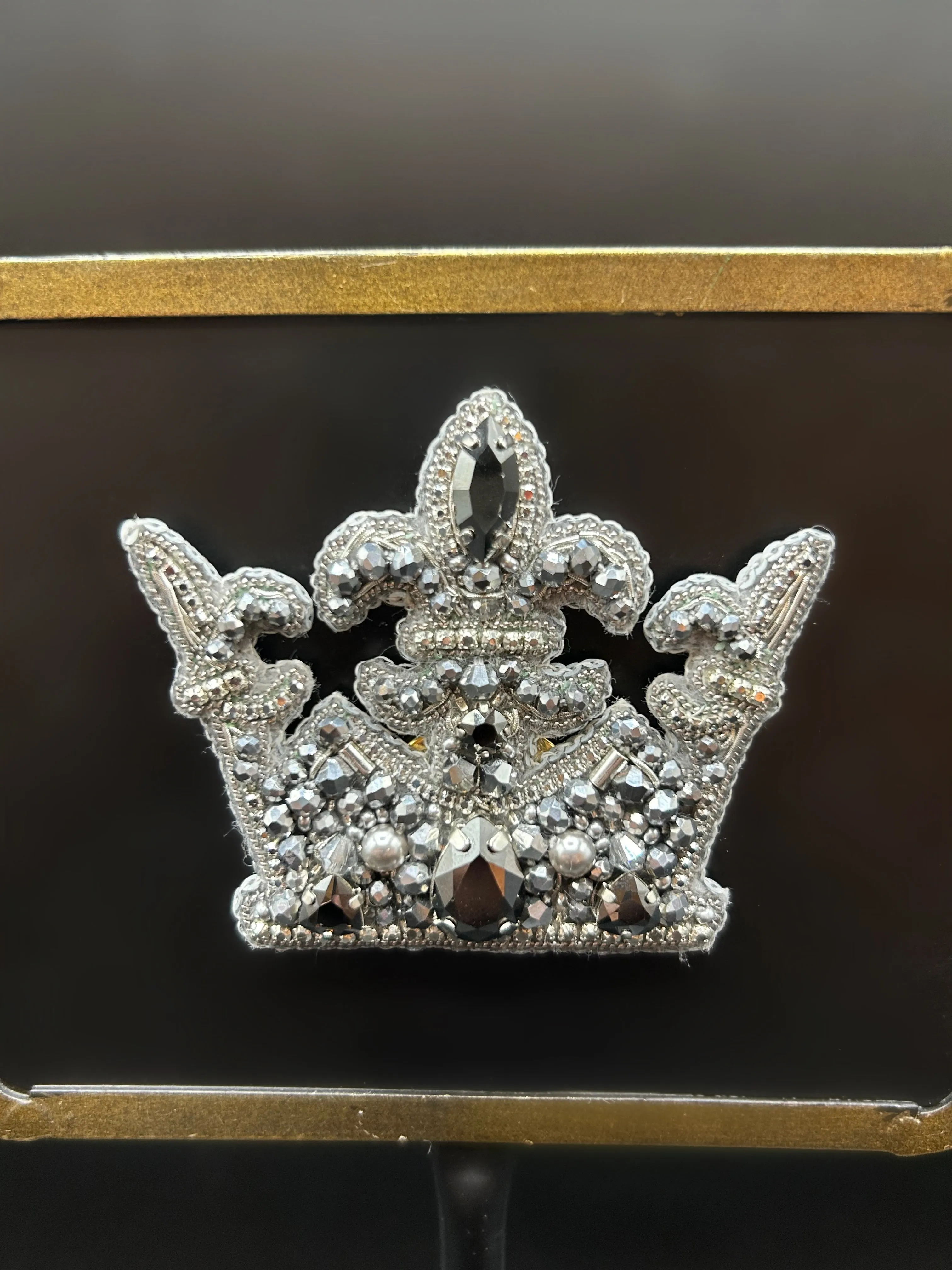 Platinum Crown Brooch