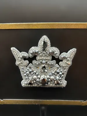 Platinum Crown Brooch