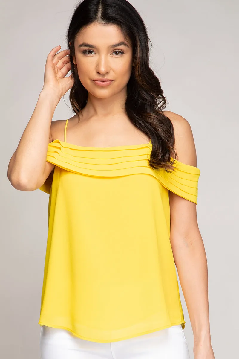 Pleated Off Shoulder Blouse