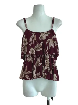 Plum Purple Floral Off-Shoulder Top