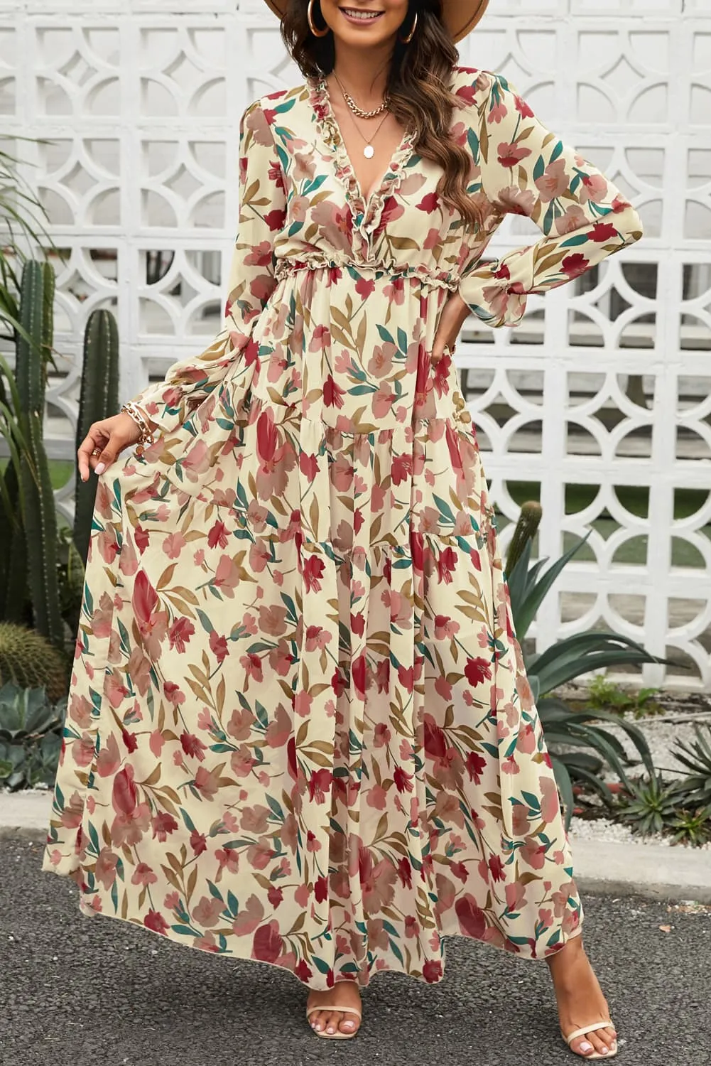 Plunge Maxi Dress