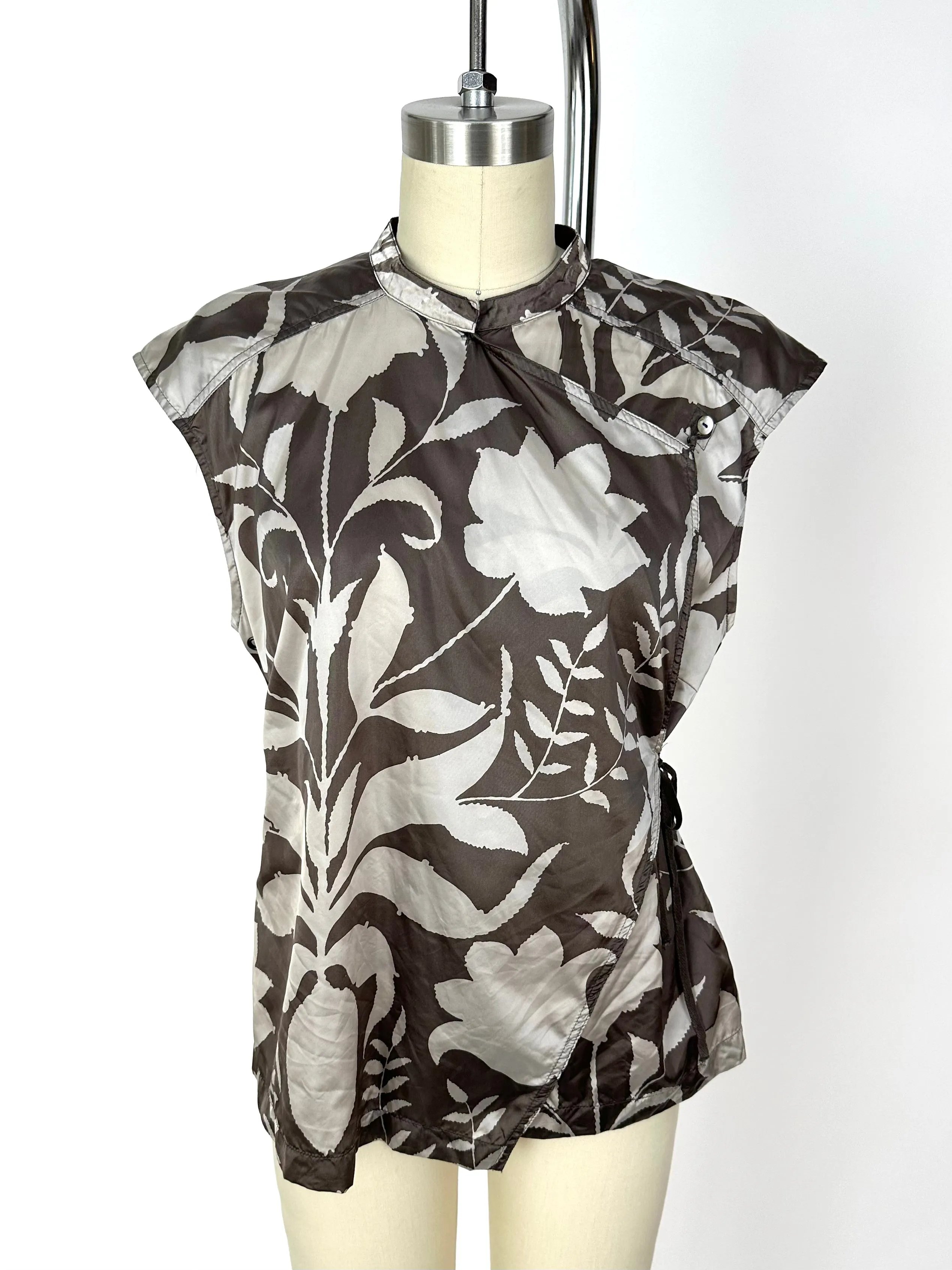 Prada Sport Printed Wrap Blouse