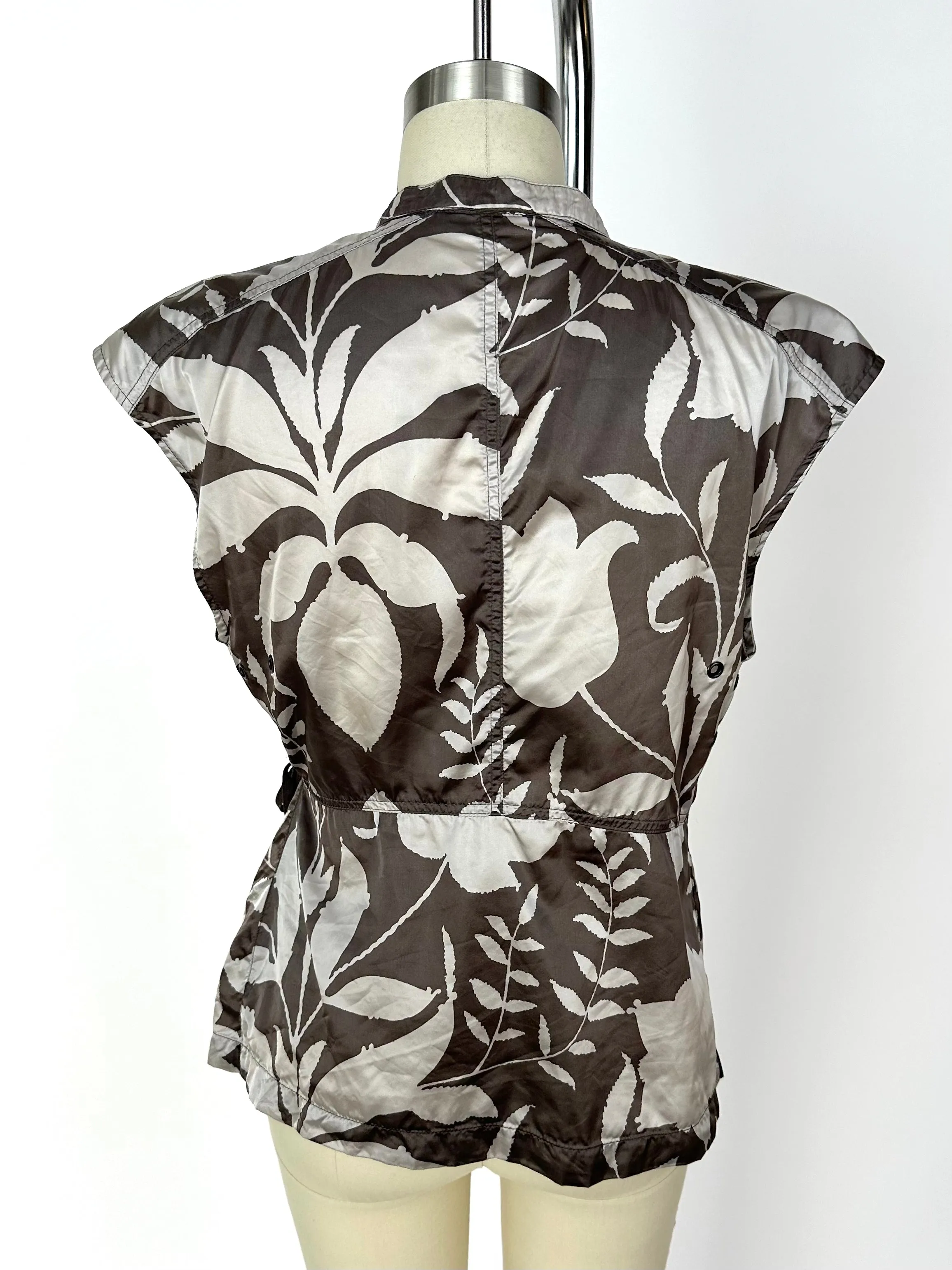 Prada Sport Printed Wrap Blouse