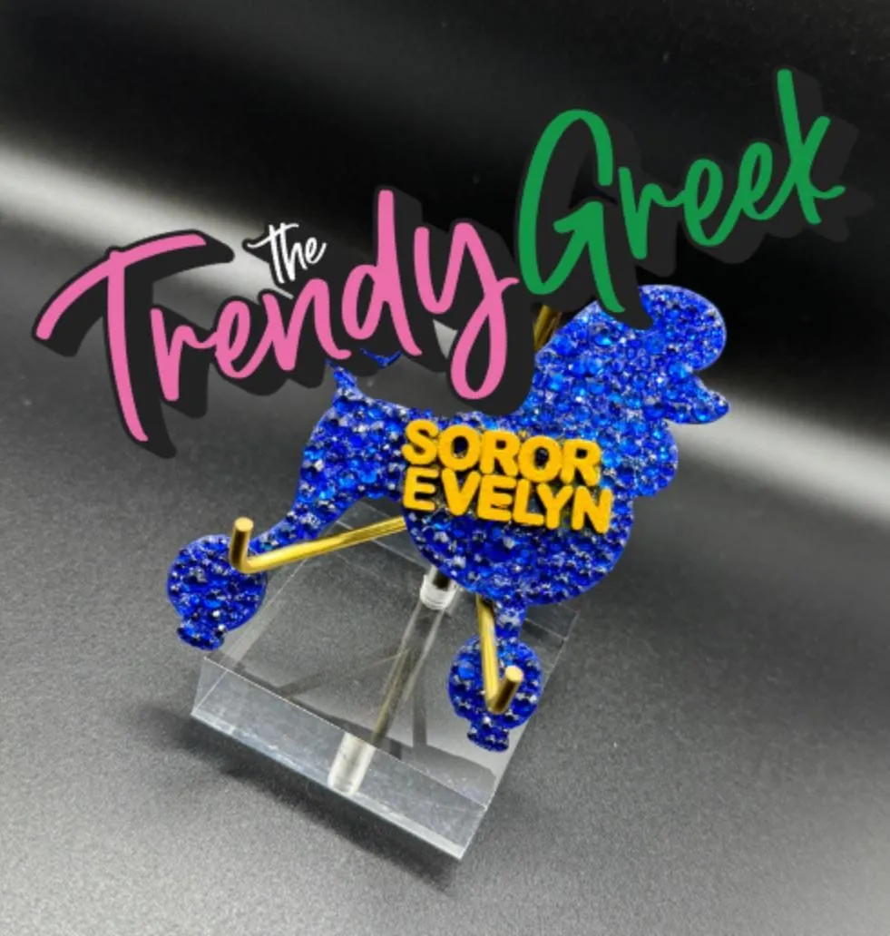 Pretty Poodle | Sorority Lapel Pin | Sorority Pin | Sorority Gift | Gift For Her | SGRho| Initiation Gift
