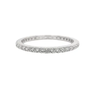 Promise 'Deluxe' Eternity Ring | Silver | Size K