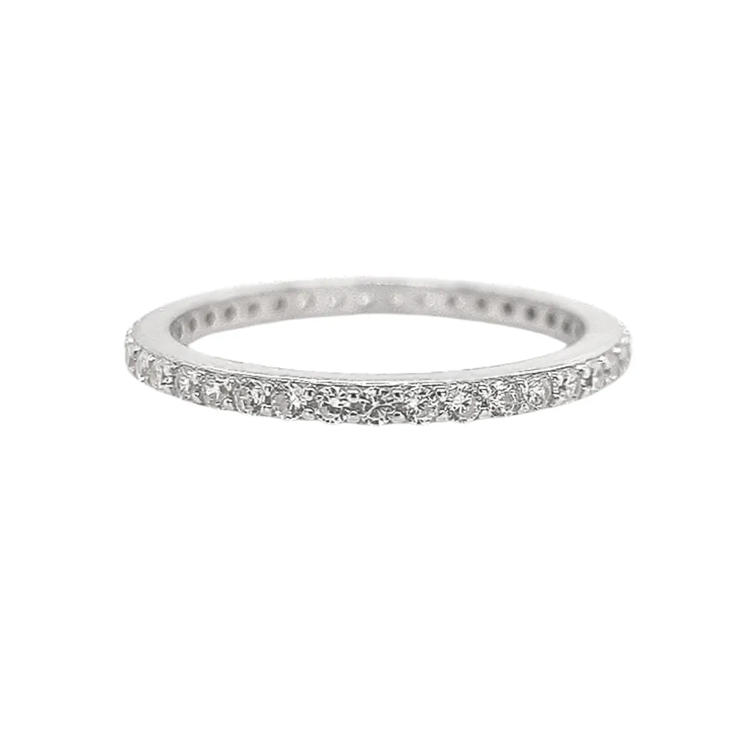 Promise 'Deluxe' Eternity Ring | Silver | Size K