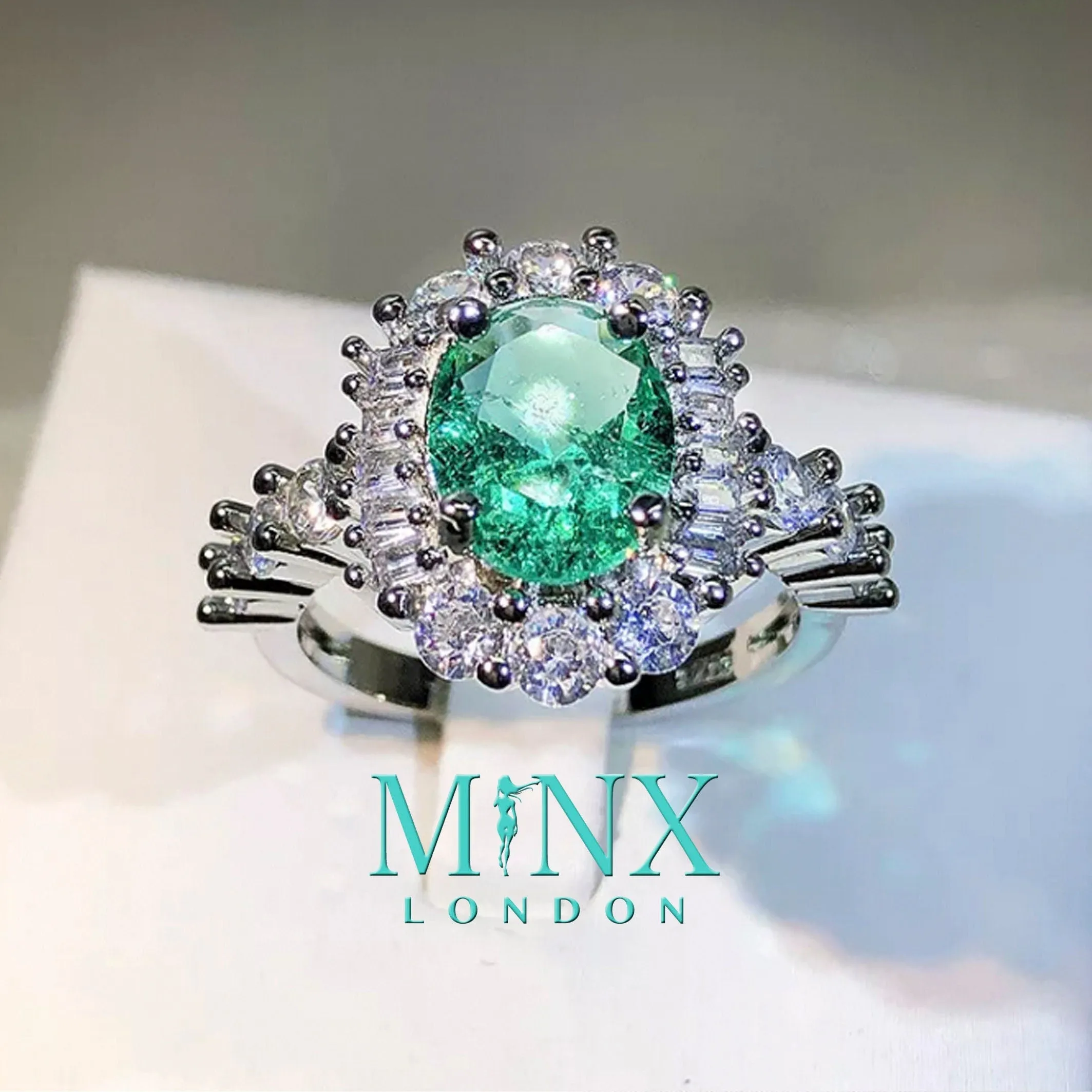 Promise Ring | Engagement Ring | Wedding Ring | Womens Promise Ring |  Aquamarine Engagement Ring | Blue Diamond Ring | Tourmaline Ring