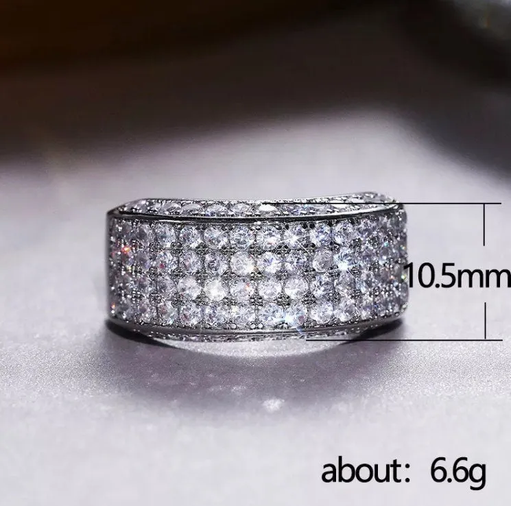 Promise Ring | Mens Wedding Ring | Womens Ring | Eternity Ring Diamond | Iced Out Ring | Pavé Ring | Diamond Wedding Band | Eternity Ring