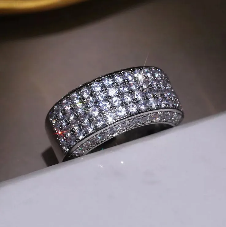 Promise Ring | Mens Wedding Ring | Womens Ring | Eternity Ring Diamond | Iced Out Ring | Pavé Ring | Diamond Wedding Band | Eternity Ring