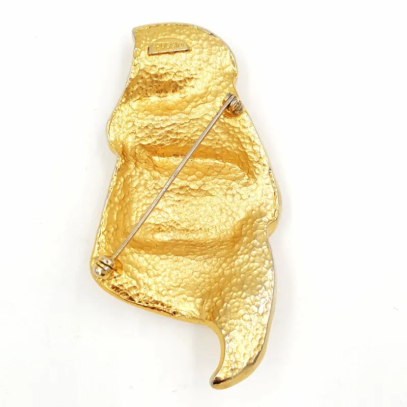 Puccini Vintage Modernist Brooch with Abstract Design