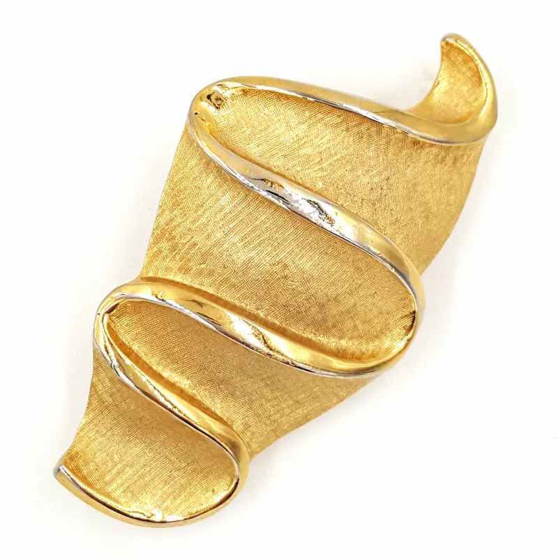 Puccini Vintage Modernist Brooch with Abstract Design
