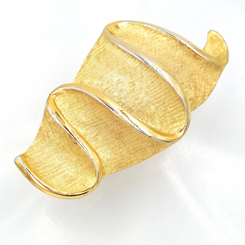 Puccini Vintage Modernist Brooch with Abstract Design