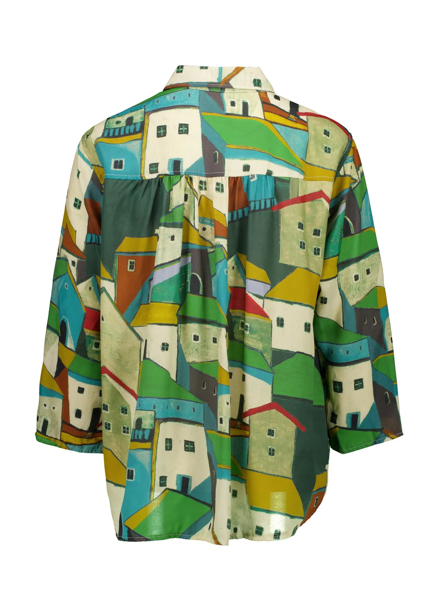 Pueblito Shirt Green in Viscose