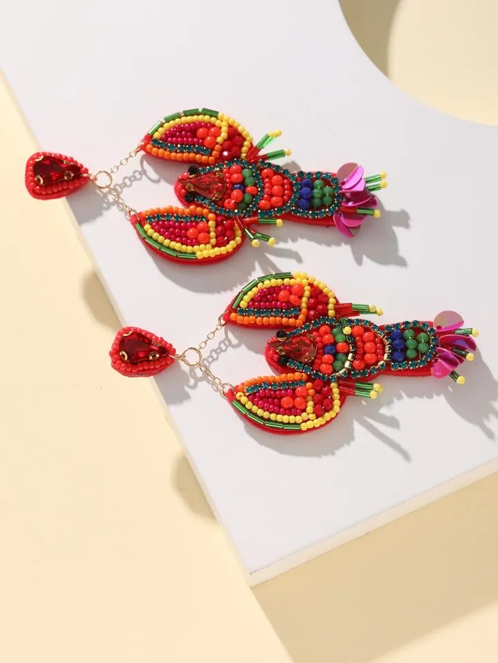 "LOBSTER" DROP EARRINGS