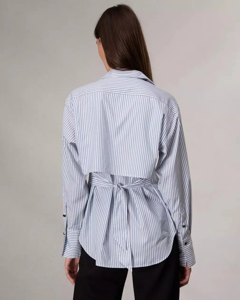 RAG & BONE EVE STRIPE POPLIN SHIRT
