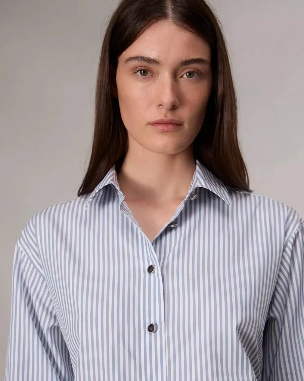 RAG & BONE EVE STRIPE POPLIN SHIRT