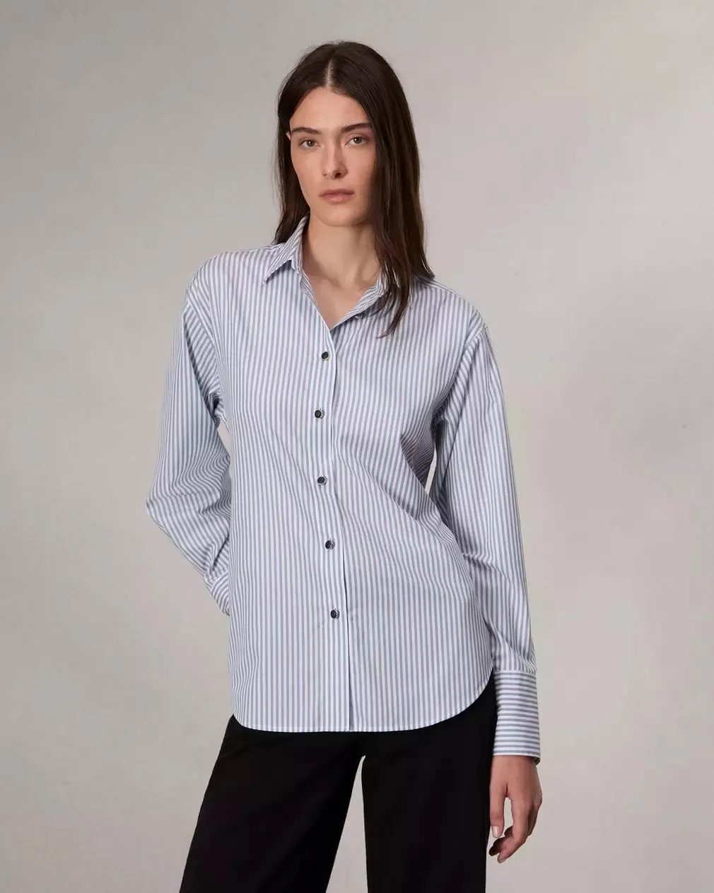 RAG & BONE EVE STRIPE POPLIN SHIRT