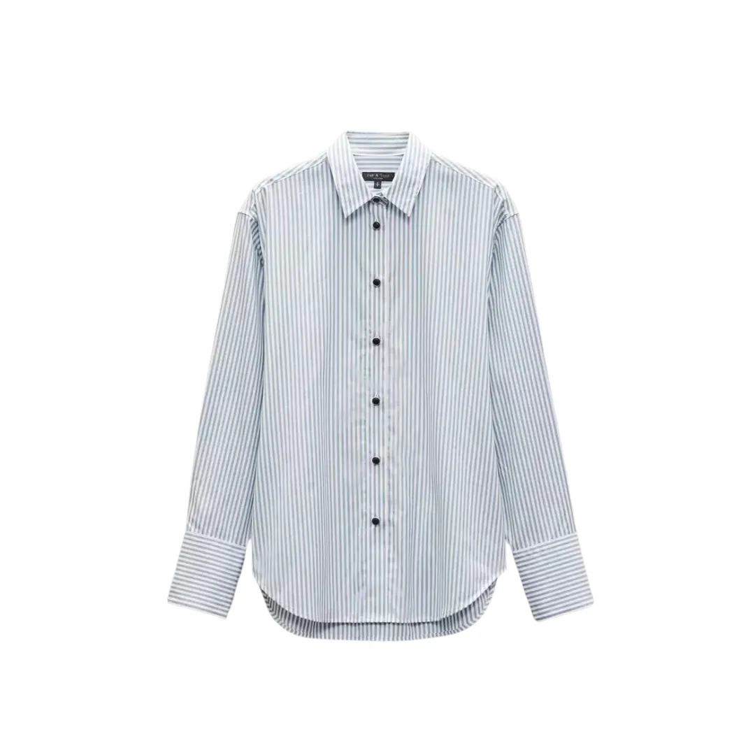 RAG & BONE EVE STRIPE POPLIN SHIRT