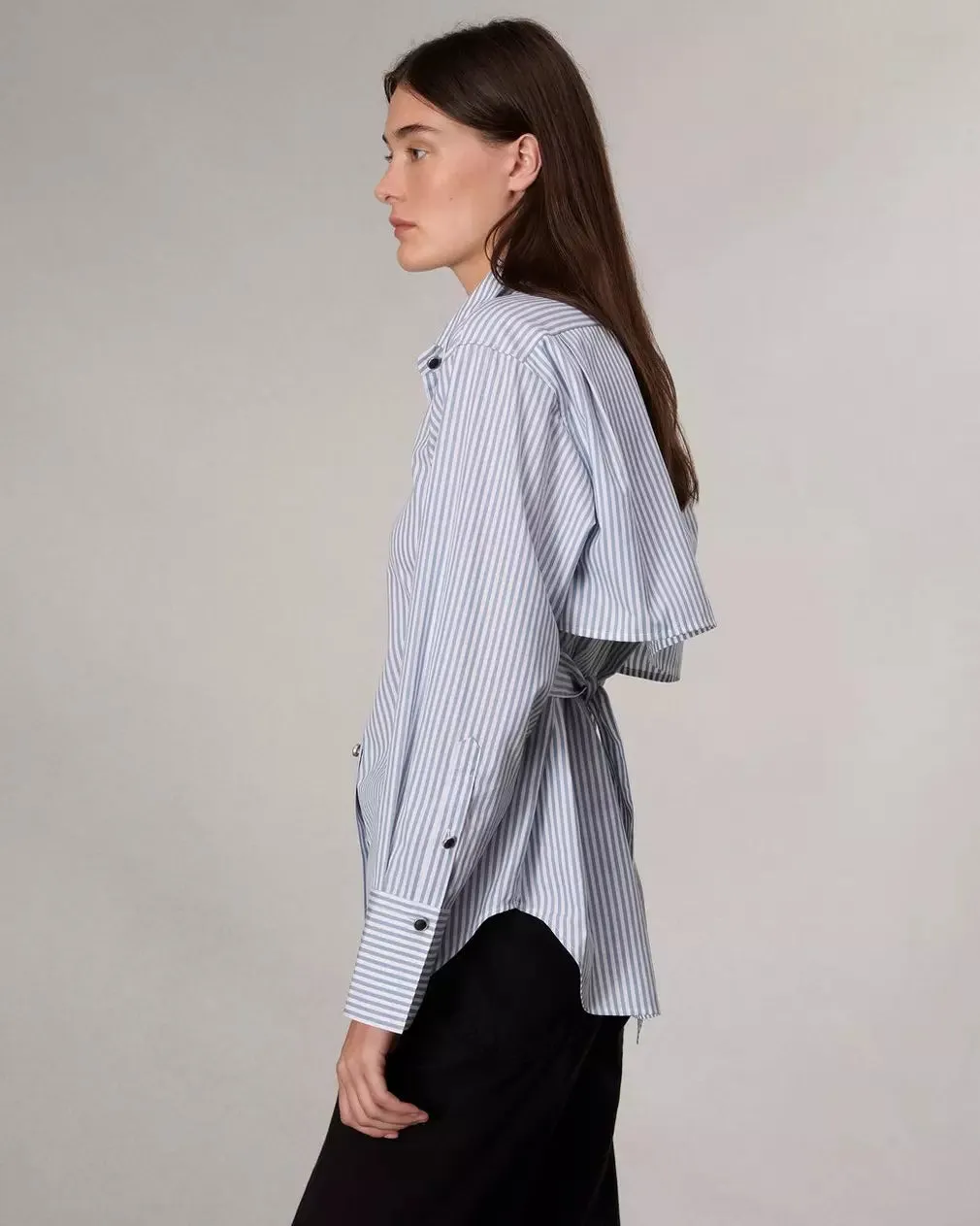 RAG & BONE EVE STRIPE POPLIN SHIRT
