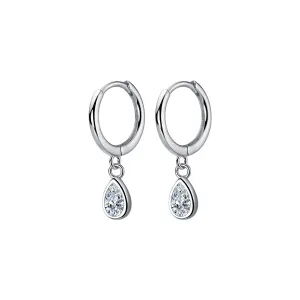 Rain Drop Huggie Earrings-SH059