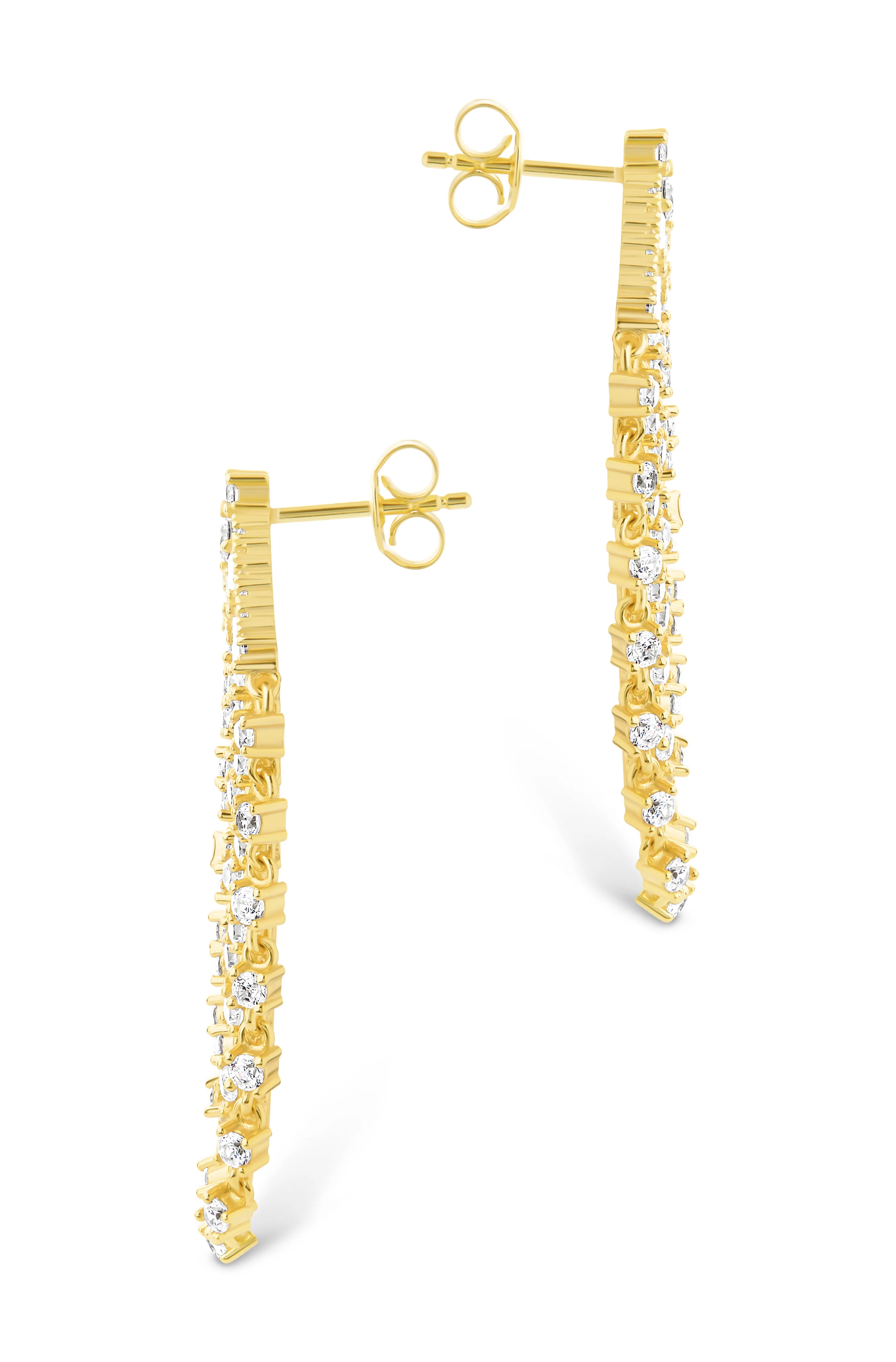 Ramona CZ Layered Dangle Stud Earrings