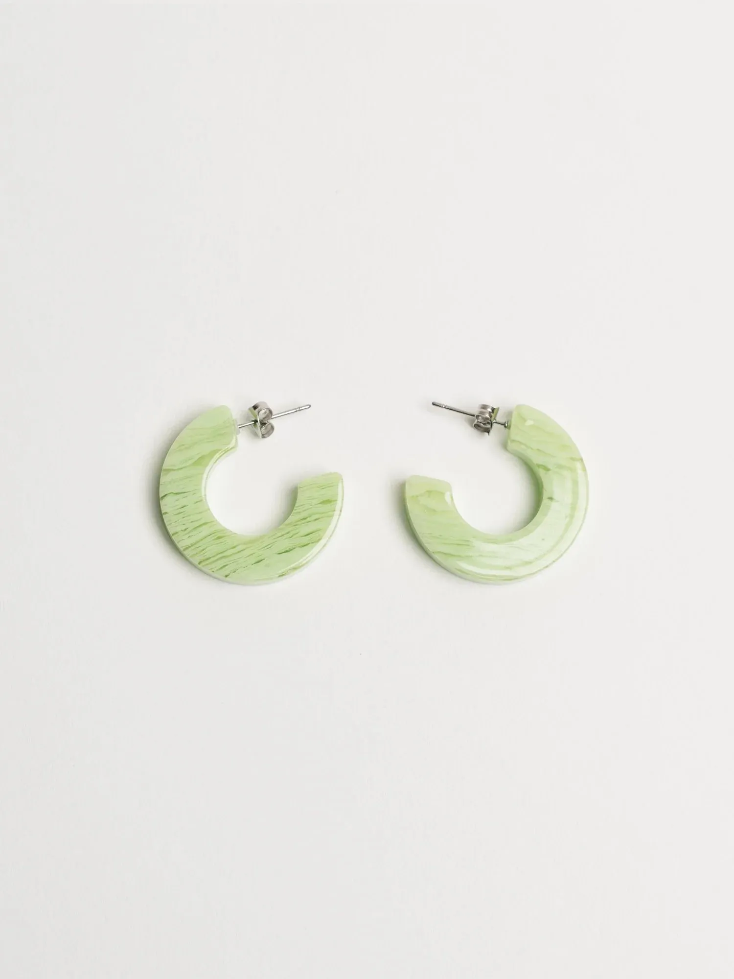 Ray Chunky Hoop Earrings, Assorted: Black   White