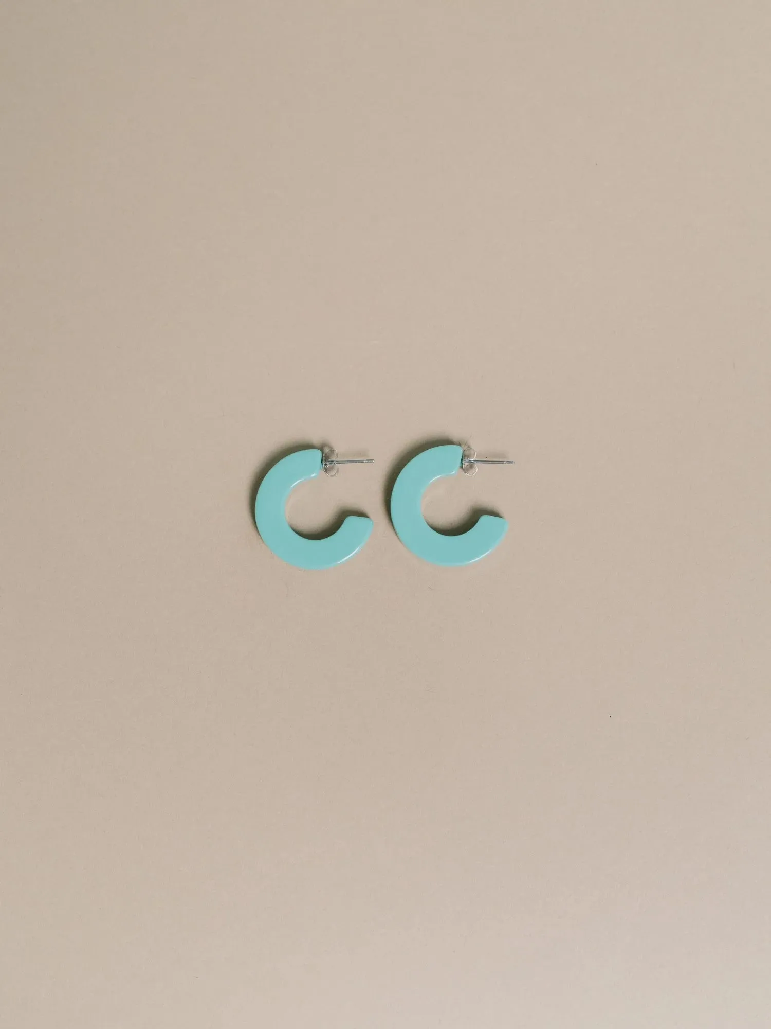 Ray Chunky Hoop Earrings, Assorted: Black   White