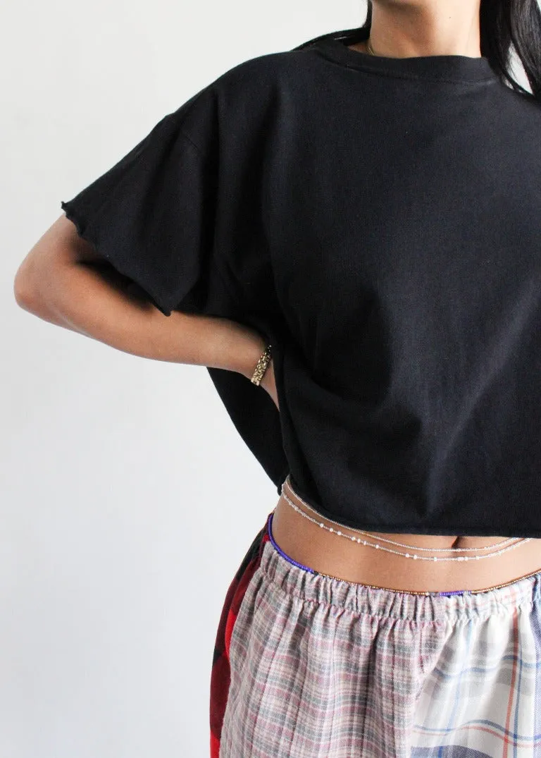 RCYCLD Solid Oversized Cropped Tee