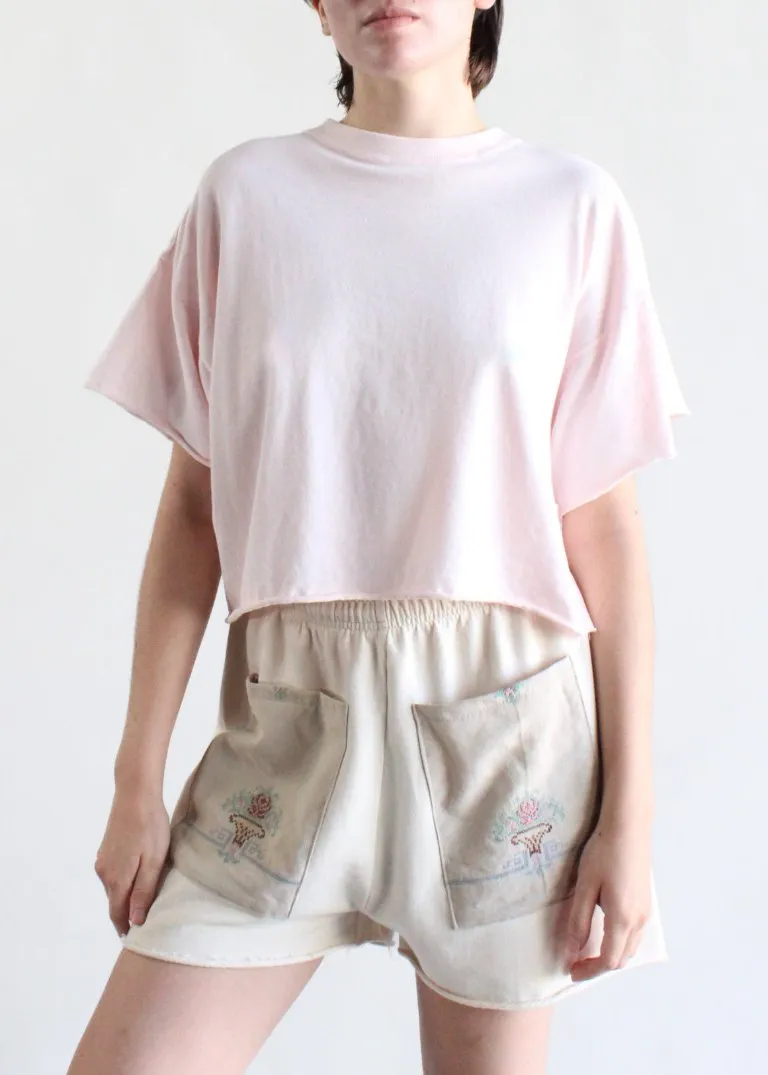 RCYCLD Solid Oversized Cropped Tee