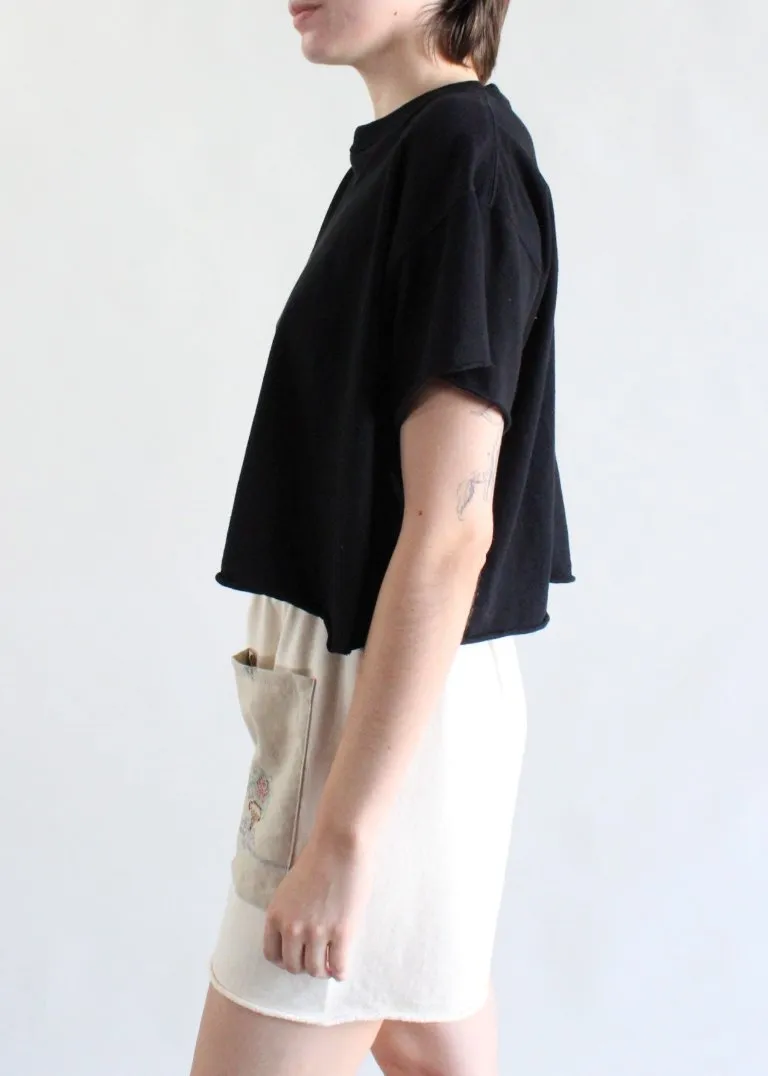 RCYCLD Solid Oversized Cropped Tee