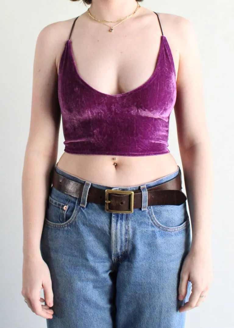 RCYCLD Strappy Velvet Tank