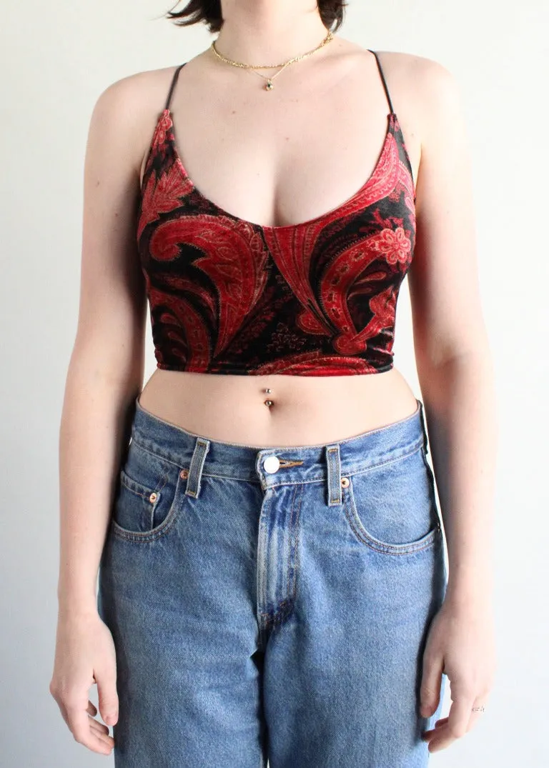 RCYCLD Strappy Velvet Tank