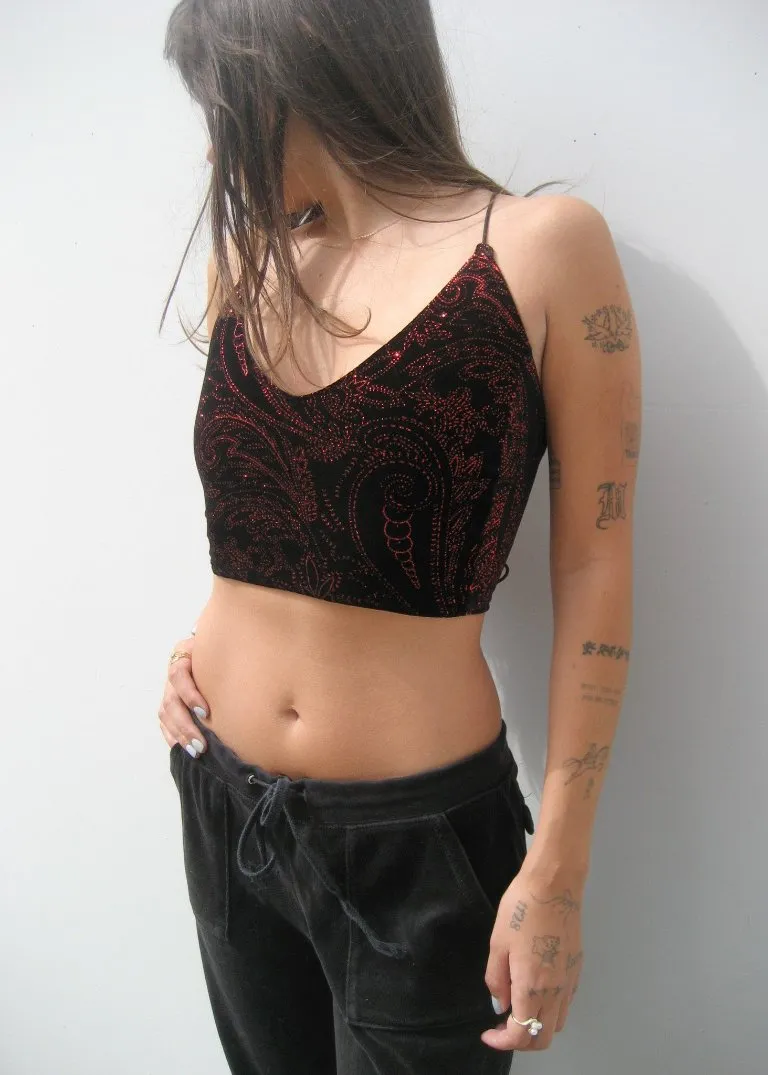 RCYCLD Strappy Velvet Tank