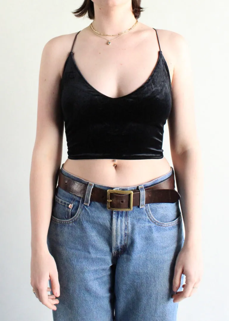 RCYCLD Strappy Velvet Tank