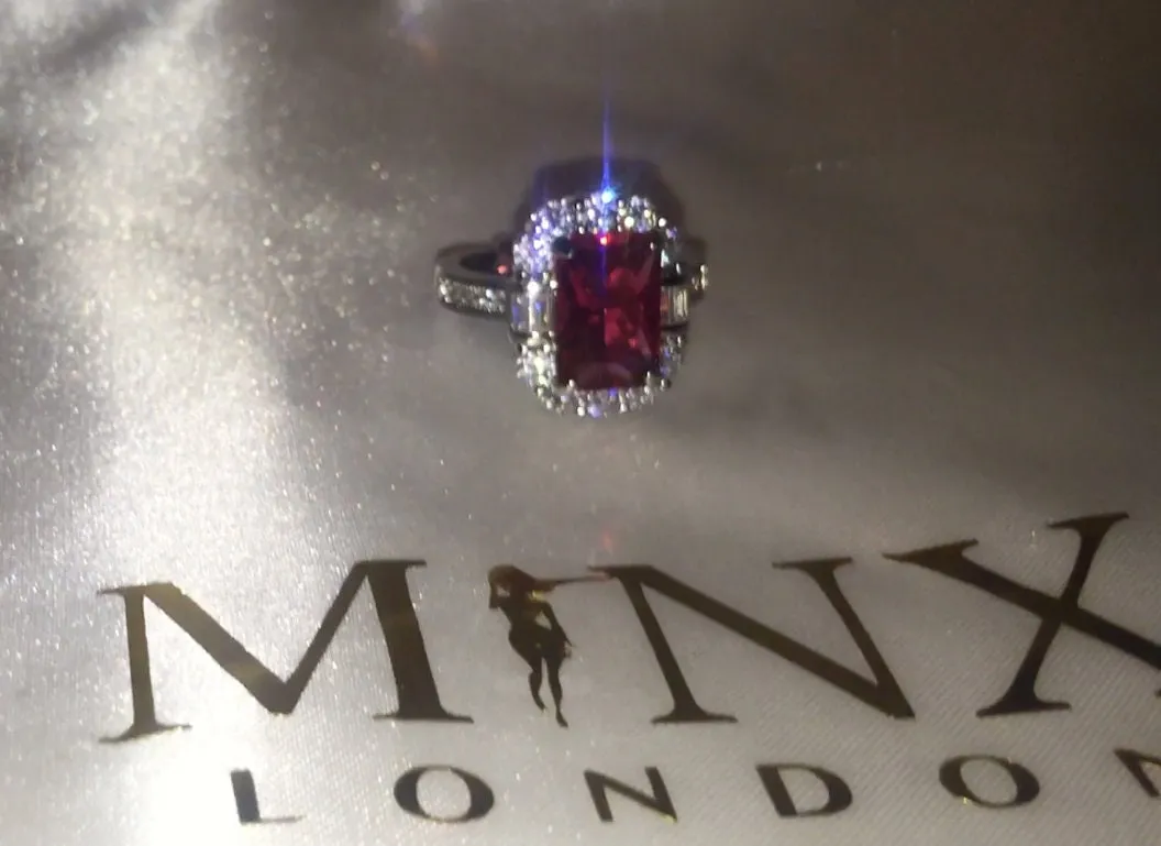 Red Diamond Ring | Womens Red Diamond Ring | Emerald Engagement Ring | Ruby Emerald Ring | Ruby Wedding Ring | Red Engagement Ring | Emerald