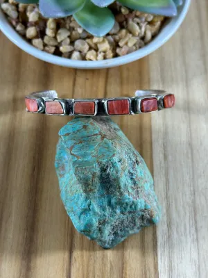 Red Spiny Stones Cuff