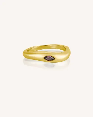 Renee Gypsy Rhodolite Stackable Gold Ring