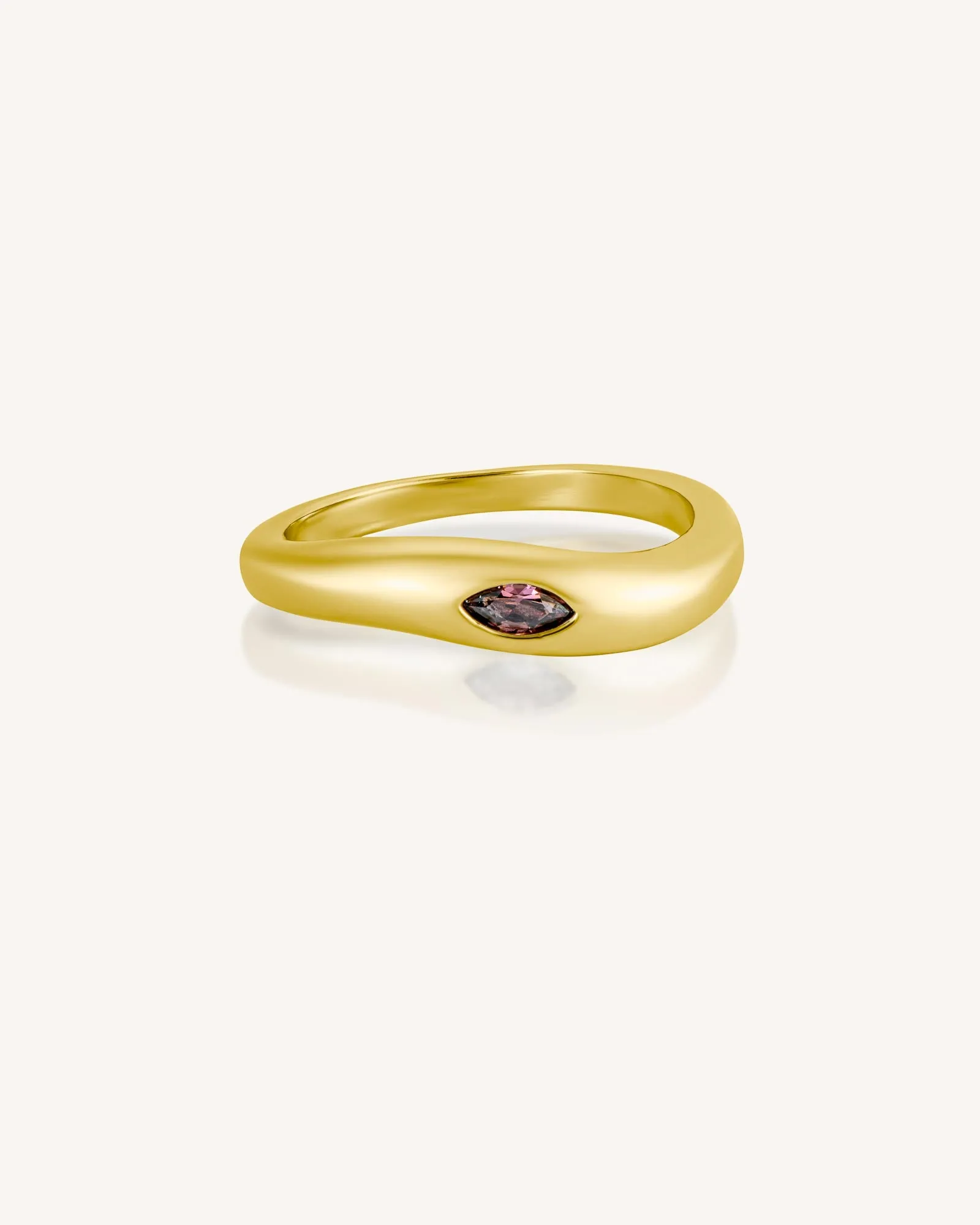 Renee Gypsy Rhodolite Stackable Gold Ring
