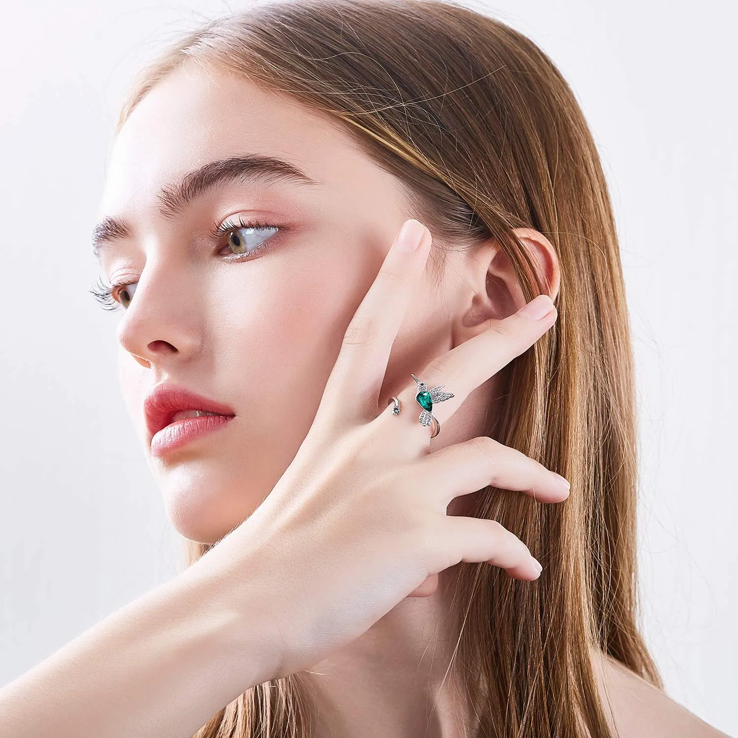 Resizable Hummingbird Ring for Women