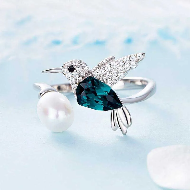 Resizable Hummingbird Ring for Women