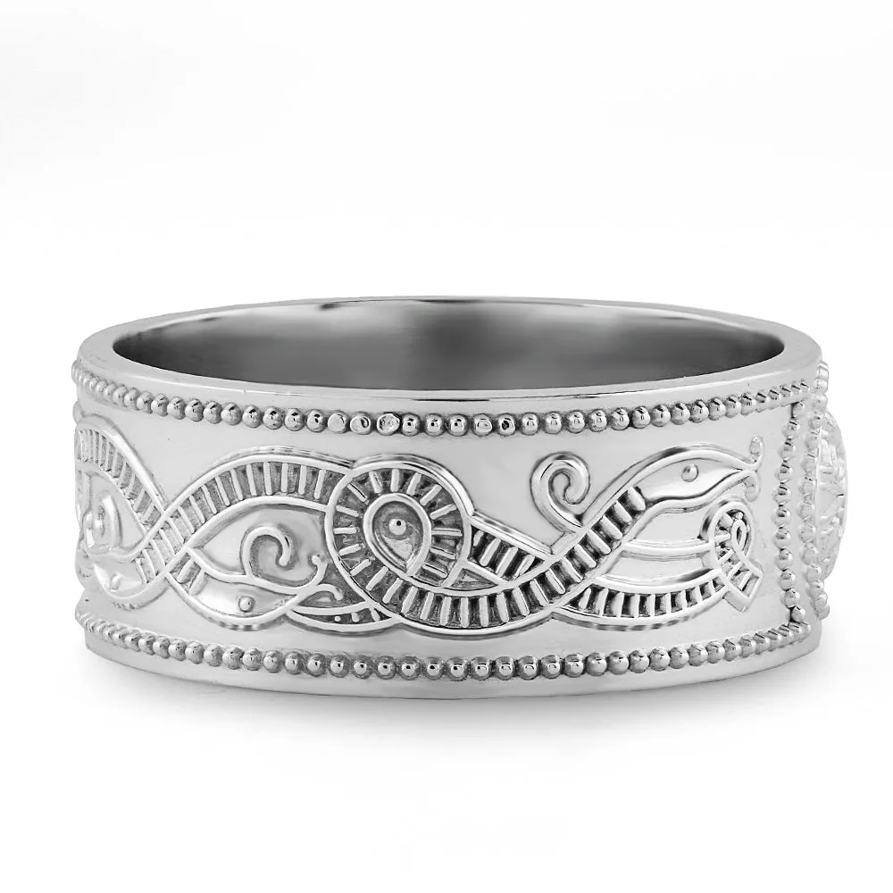 Retired Celtic Warrior Shield Wedding Ring US-WED34