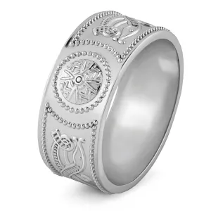 Retired Celtic Warrior Shield Wedding Ring US-WED34