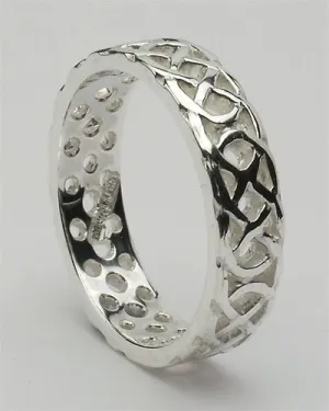 Retired Mens Silver Celtic Wedding Rings MS-WED174