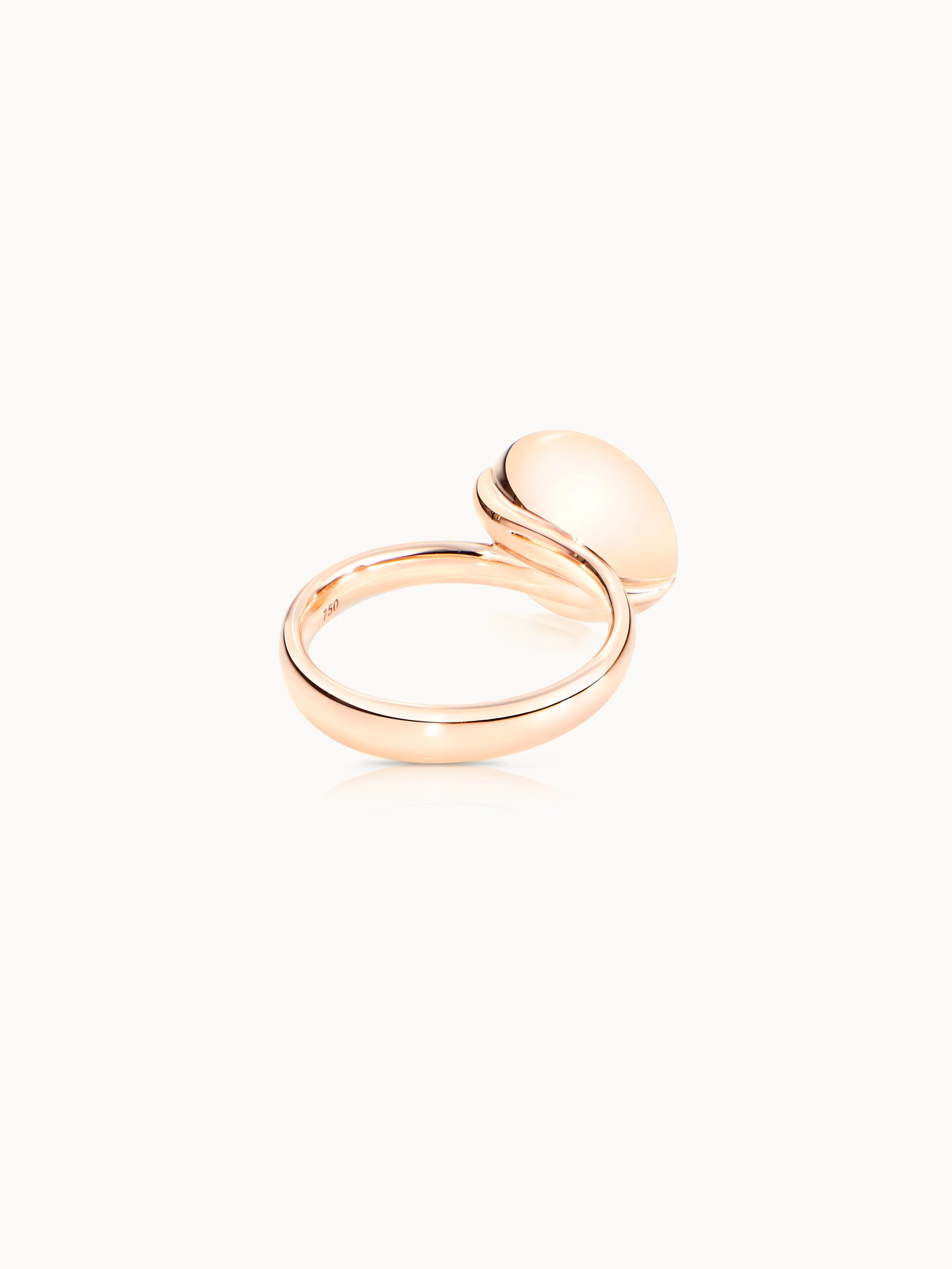 Ring BOUTON large Diamond Pavé 18K rose gold