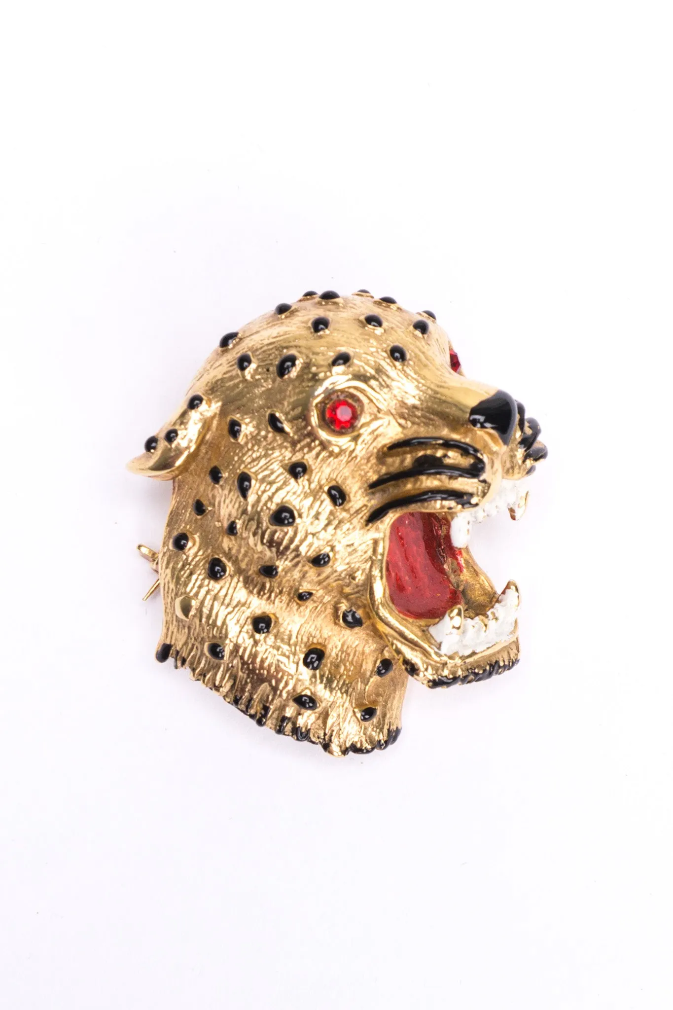 Roaring Leopard Brooch