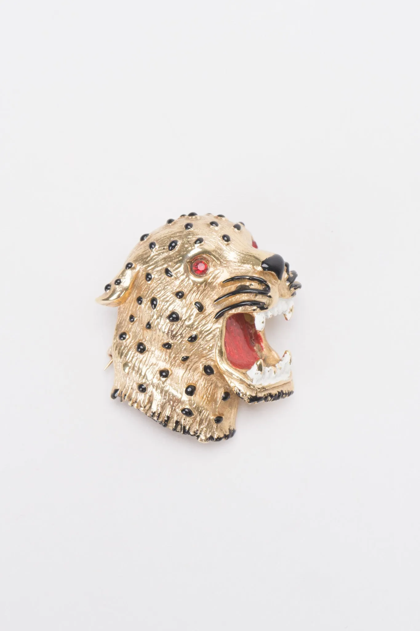 Roaring Leopard Brooch
