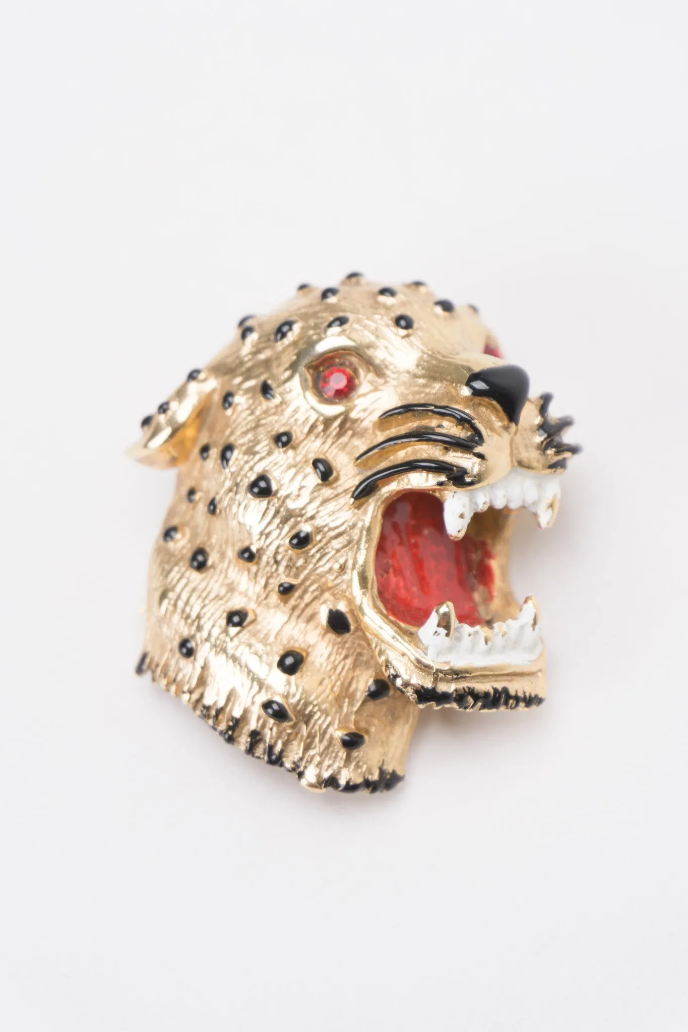 Roaring Leopard Brooch