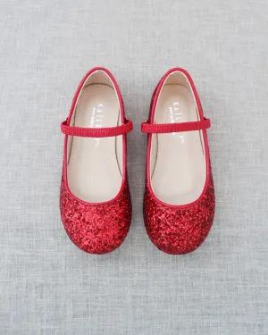 Rock Glitter Mary Jane Ballet Flats