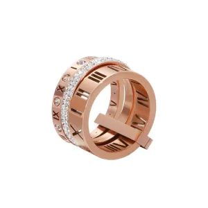 Roman Numerals Engagement Wedding Ring